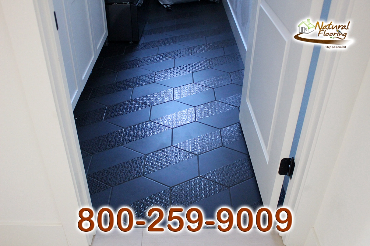 Black Patterned Tile Floor