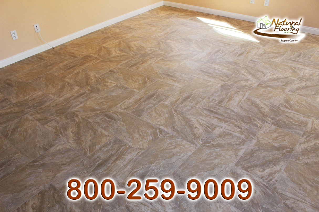 Brown Rectangle Herringbone Tile