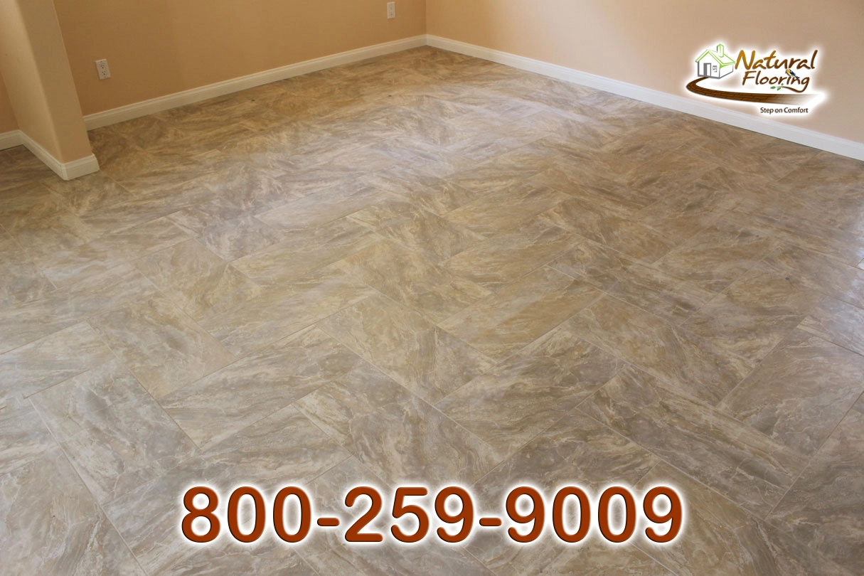 Brown Rectangle Herringbone Tile