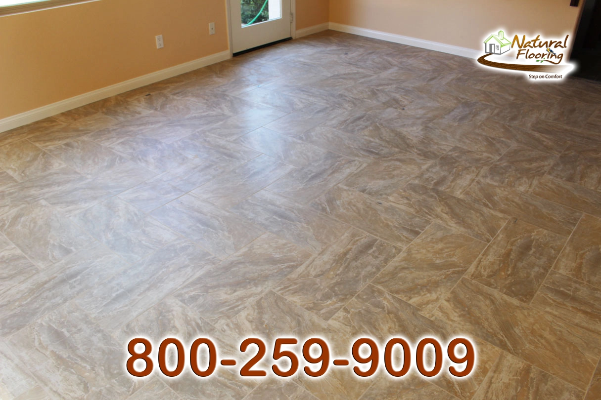 Brown Rectangle Herringbone Tile