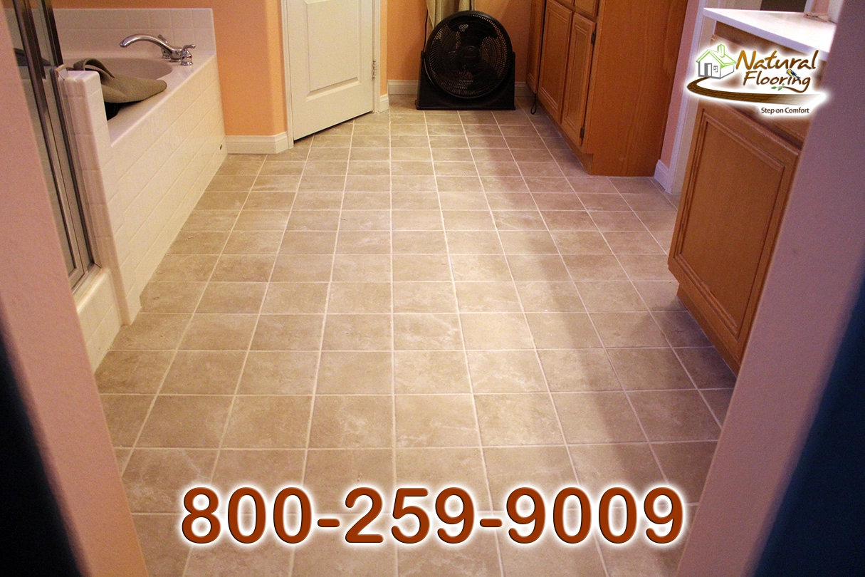 Squared Bathroom Tile Floor