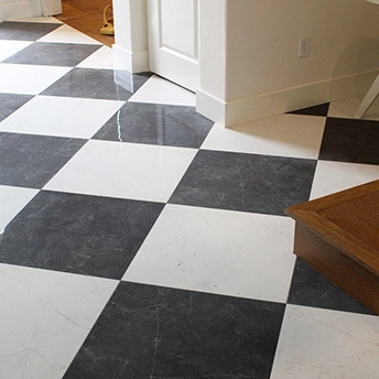 CheckerBoard Diagonal Tile Floor 1
