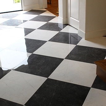 CheckerBoard Diagonal Tile Floor 2