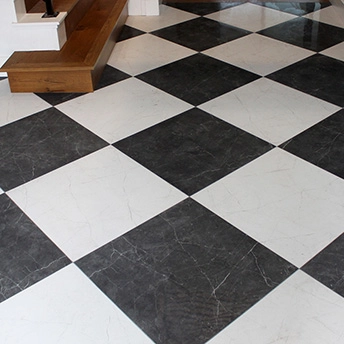 CheckerBoard Diagonal Tile Floor 3