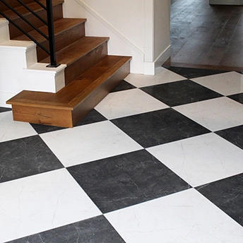 CheckerBoard Diagonal Tile Floor 5