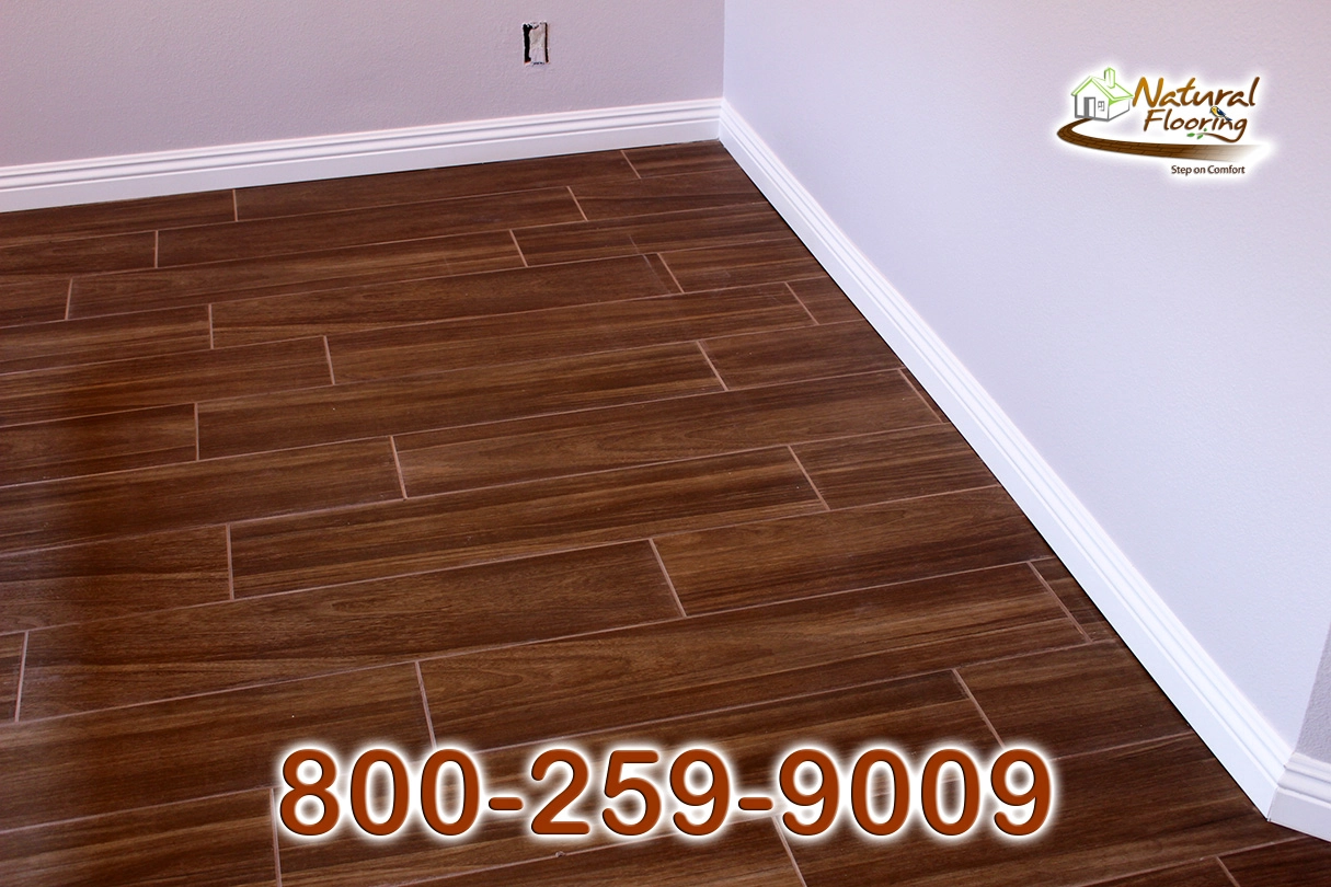 Coffee Wood Like Plank Tile