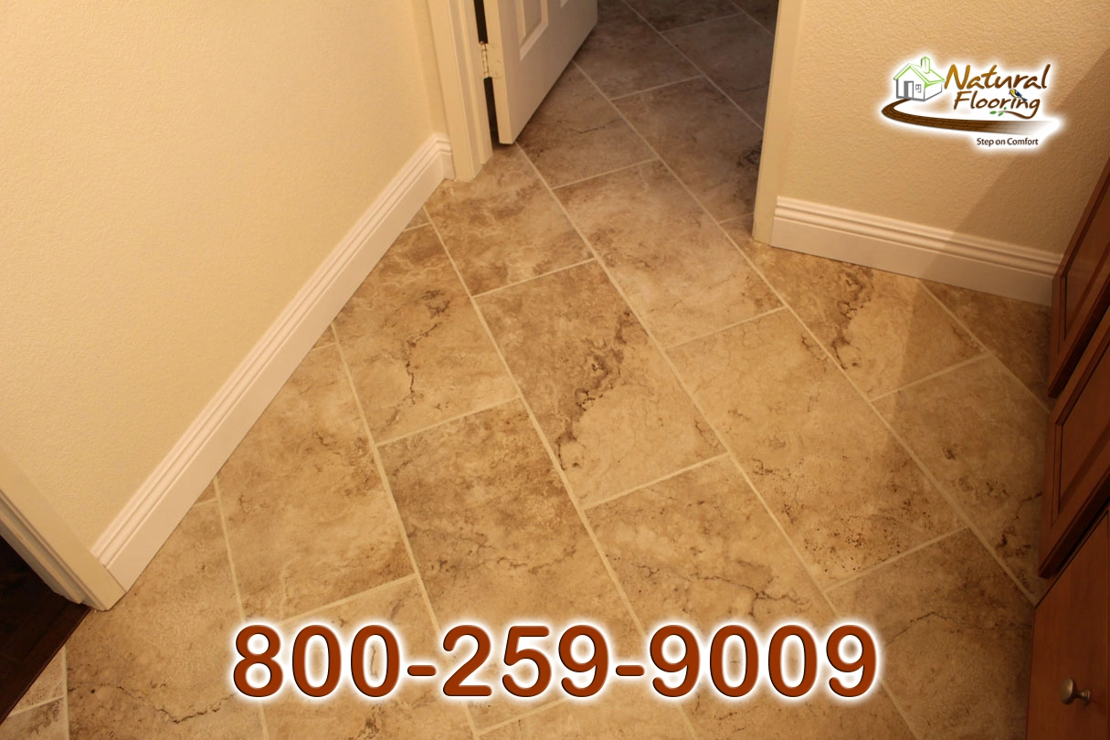 Diagonal Rectangle Porcelain Tile Floor