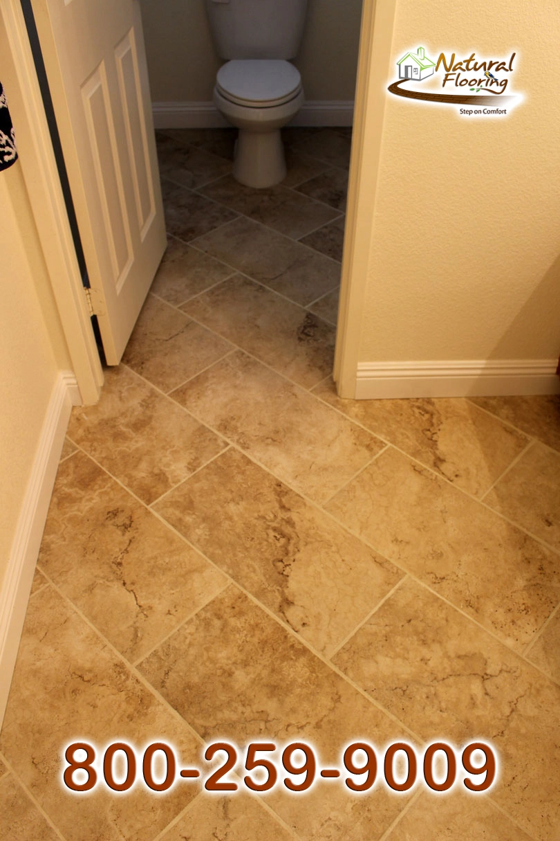 Diagonal Rectangle Porcelain Tile Floor