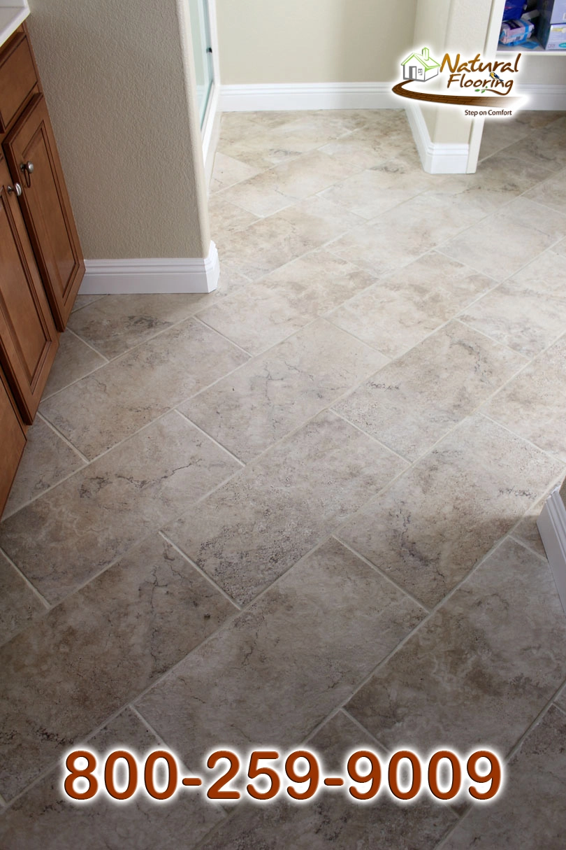 Diagonal Rectangle Porcelain Tile Floor