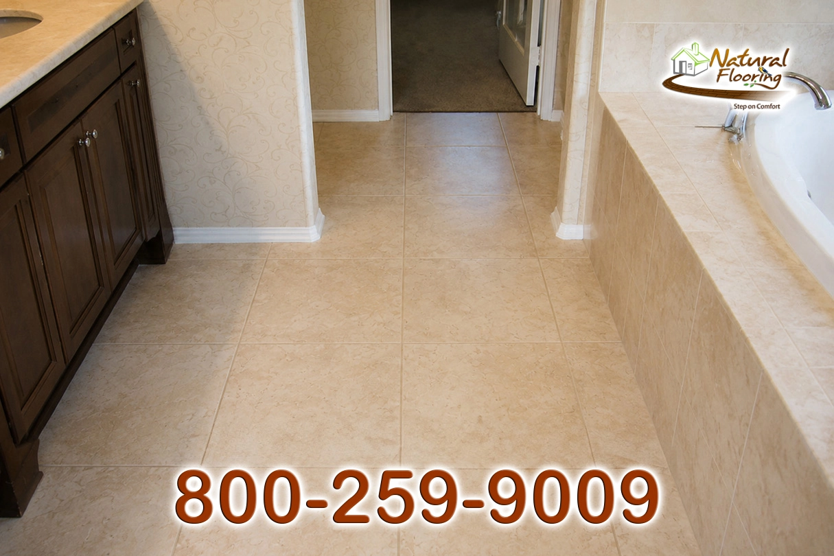 Dining and Bathroom Squared Porcelain Tile Floor