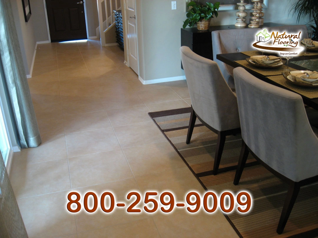 Dining and Bathroom Squared Porcelain Tile Floor