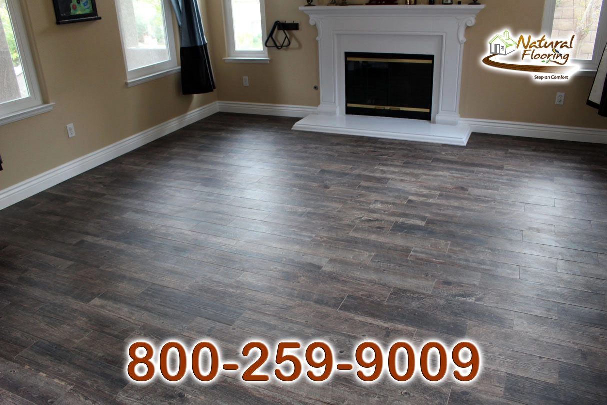 Espresso Pecan Wood Tile Floor