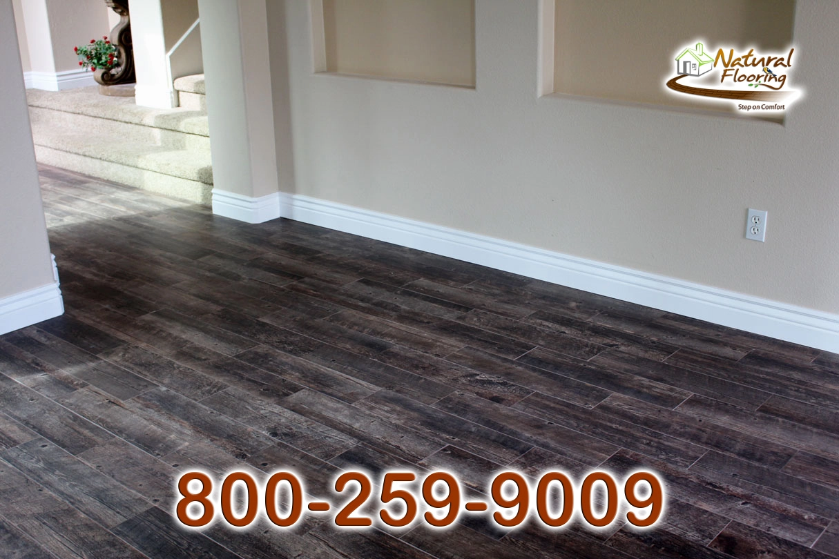 Espresso Pecan Wood Tile Floor