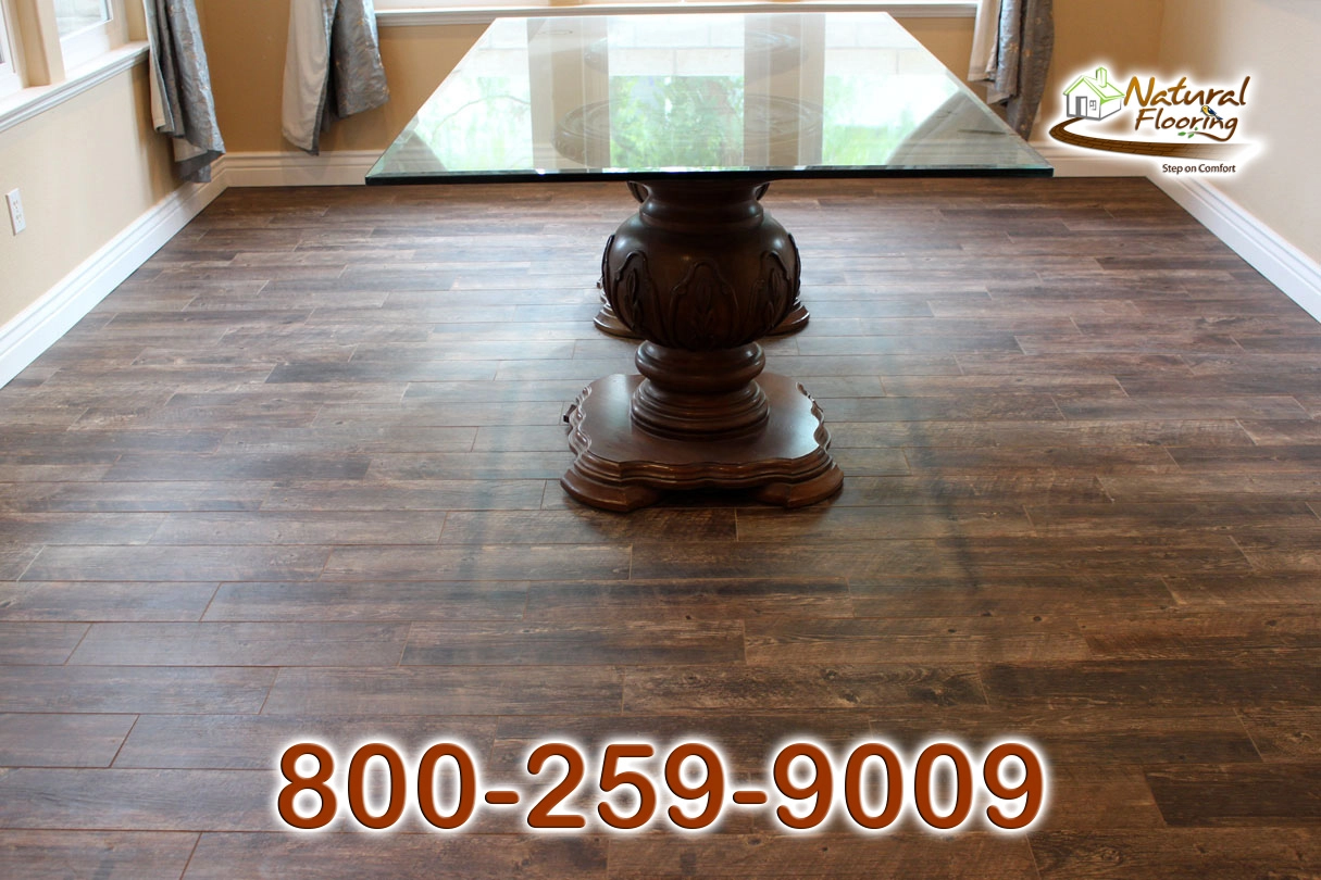 Espresso Pecan Wood Tile Floor