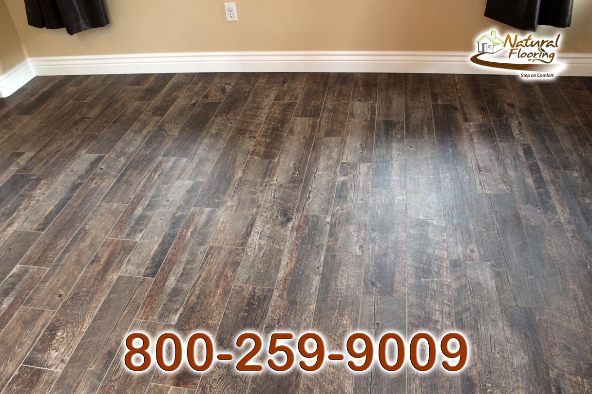 Espresso Pecan Wood Tile Floor