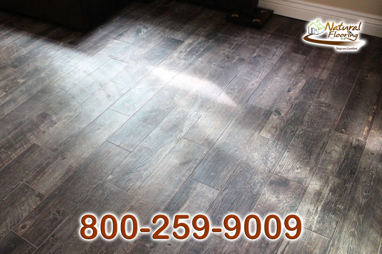 Espresso Pecan Wood Tile Floor