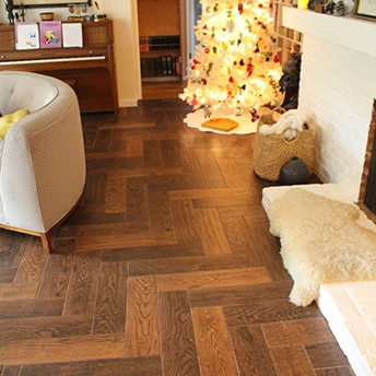 Herringbone Walnut Oak Floor 9