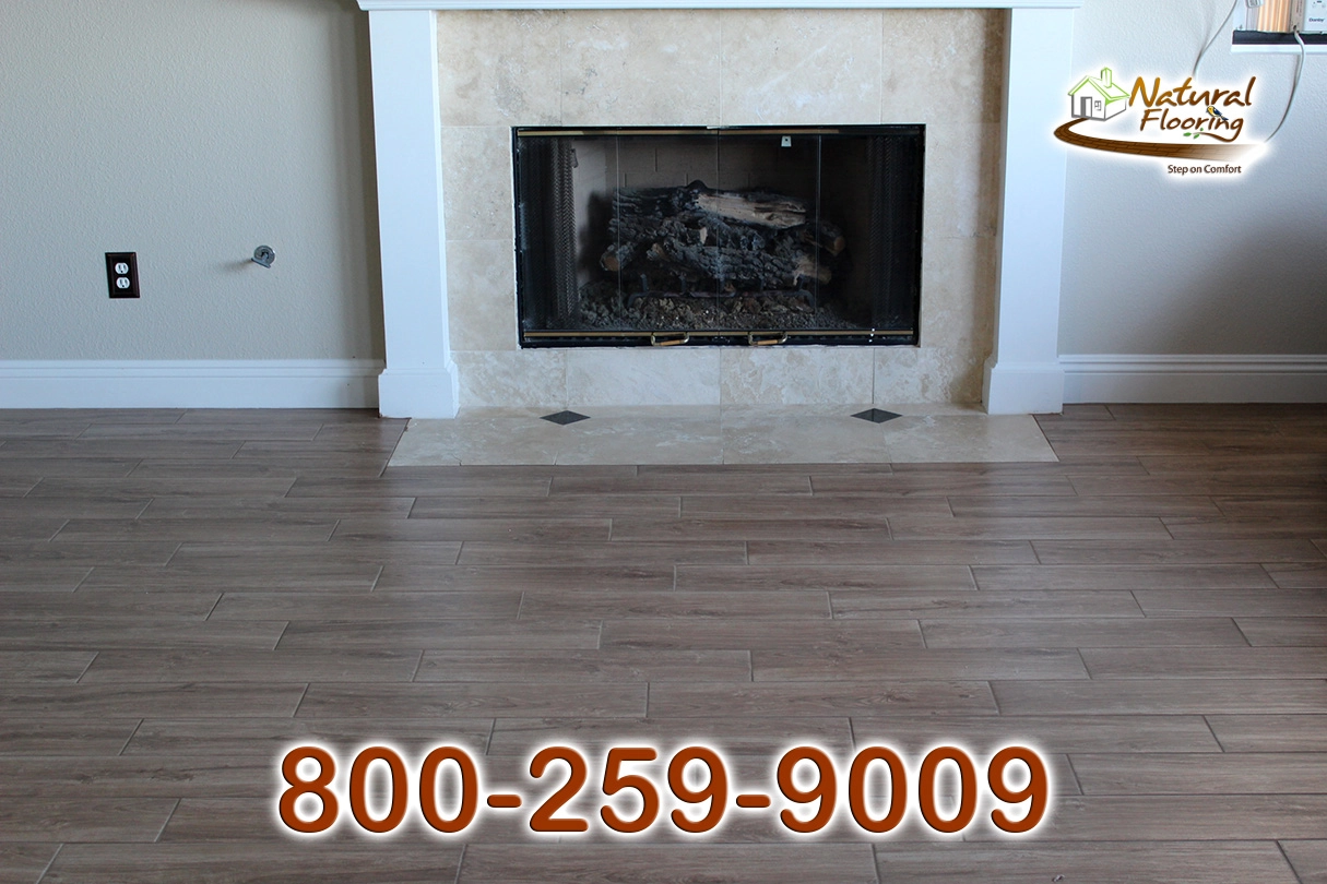 Hickory Wood Like Plank Tile Floor