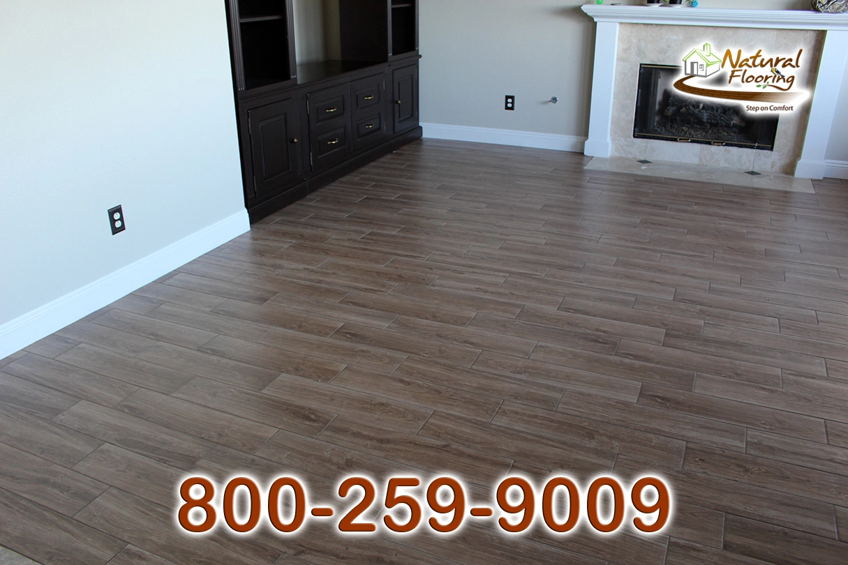 Hickory Wood Like Plank Tile Floor