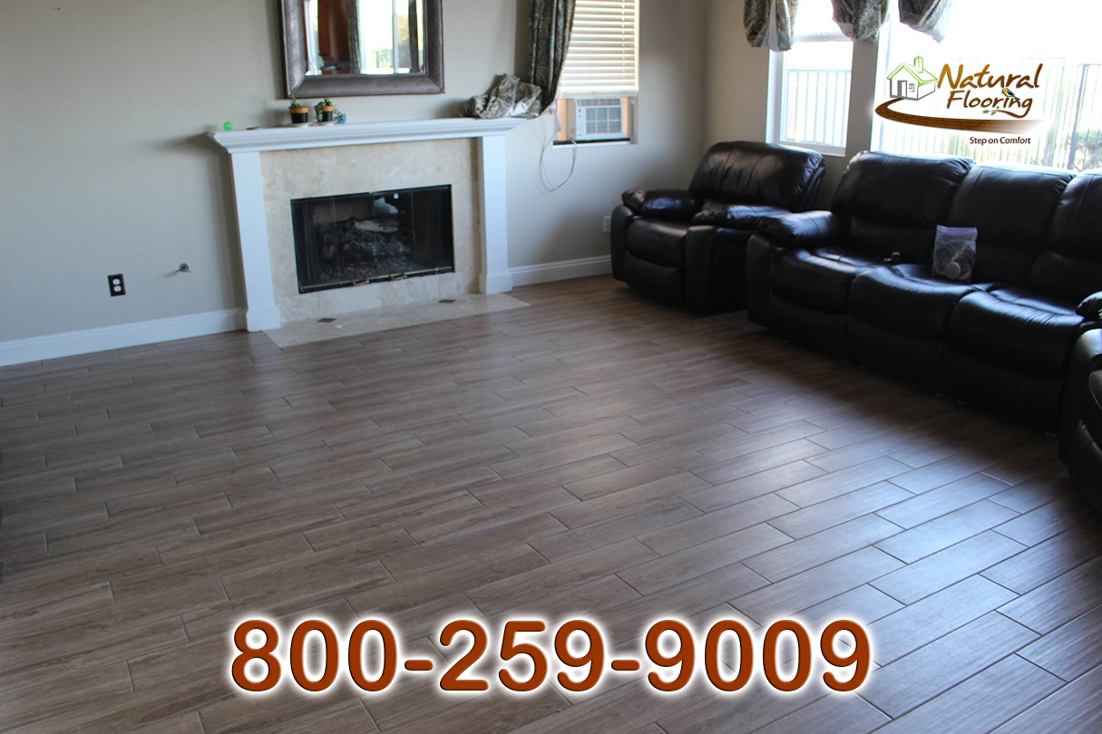 Hickory Wood Like Plank Tile Floor