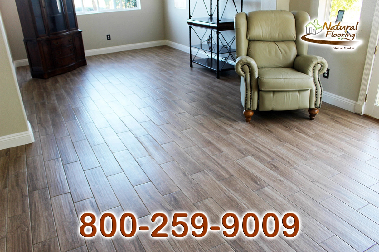 Hickory Wood Like Plank Tile Floor
