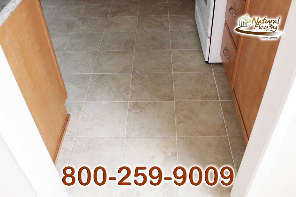 Kitchen Squared Porcelain Tile Floor