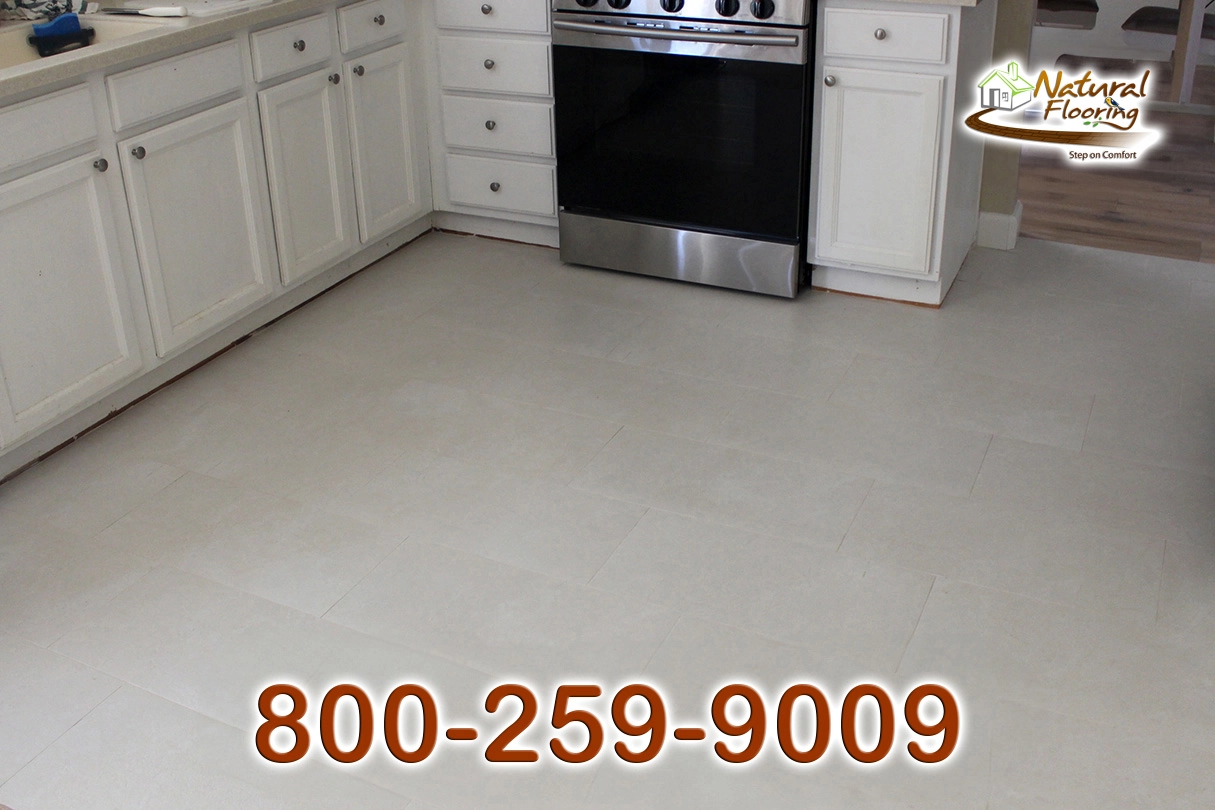 Kitchen Squared Porcelain Tile Floor