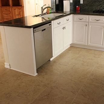 Kitchen Squared Pocelain Tile Floor 1 441422