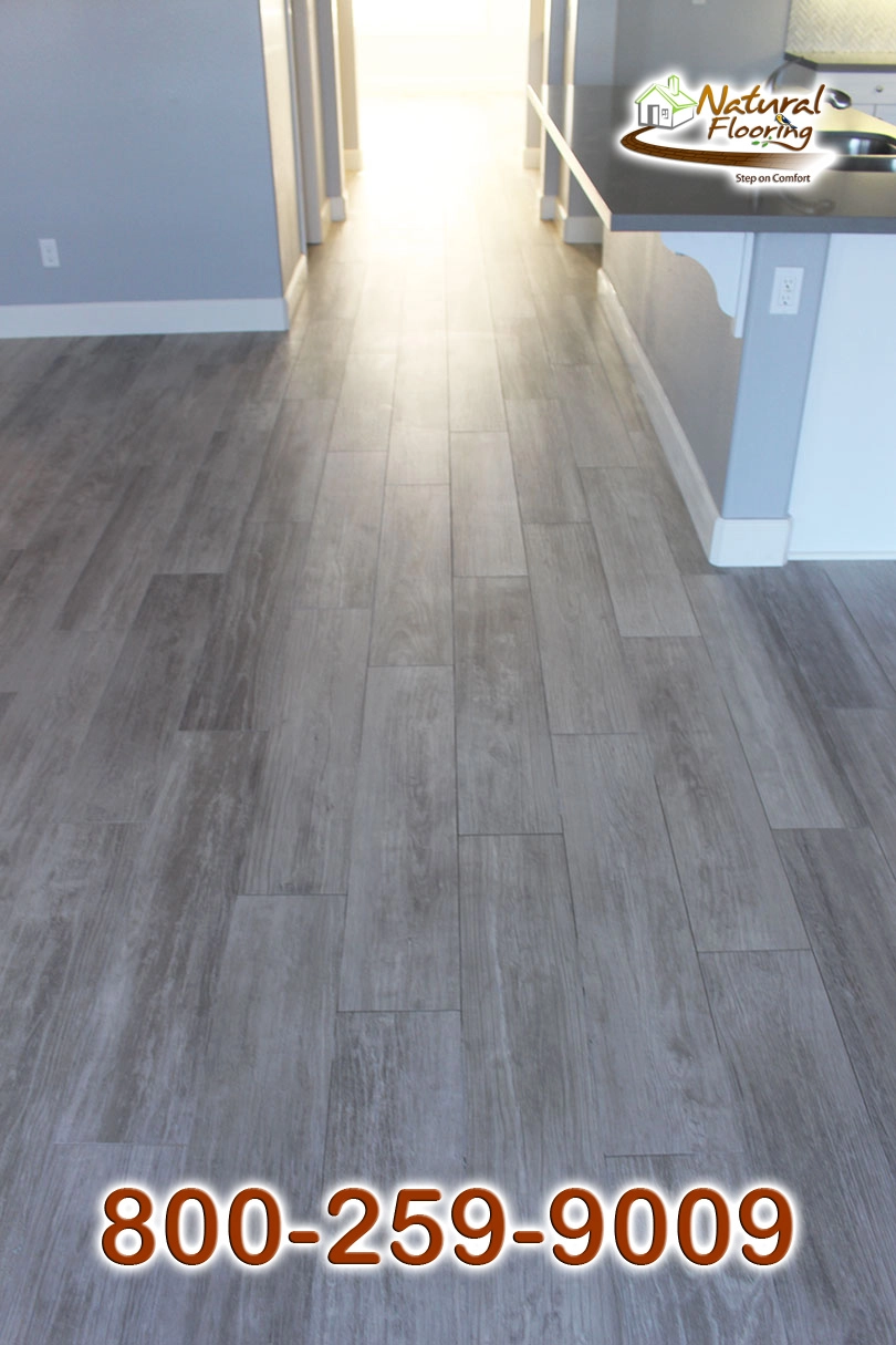 Light Gray Wood Plank Tile Floor