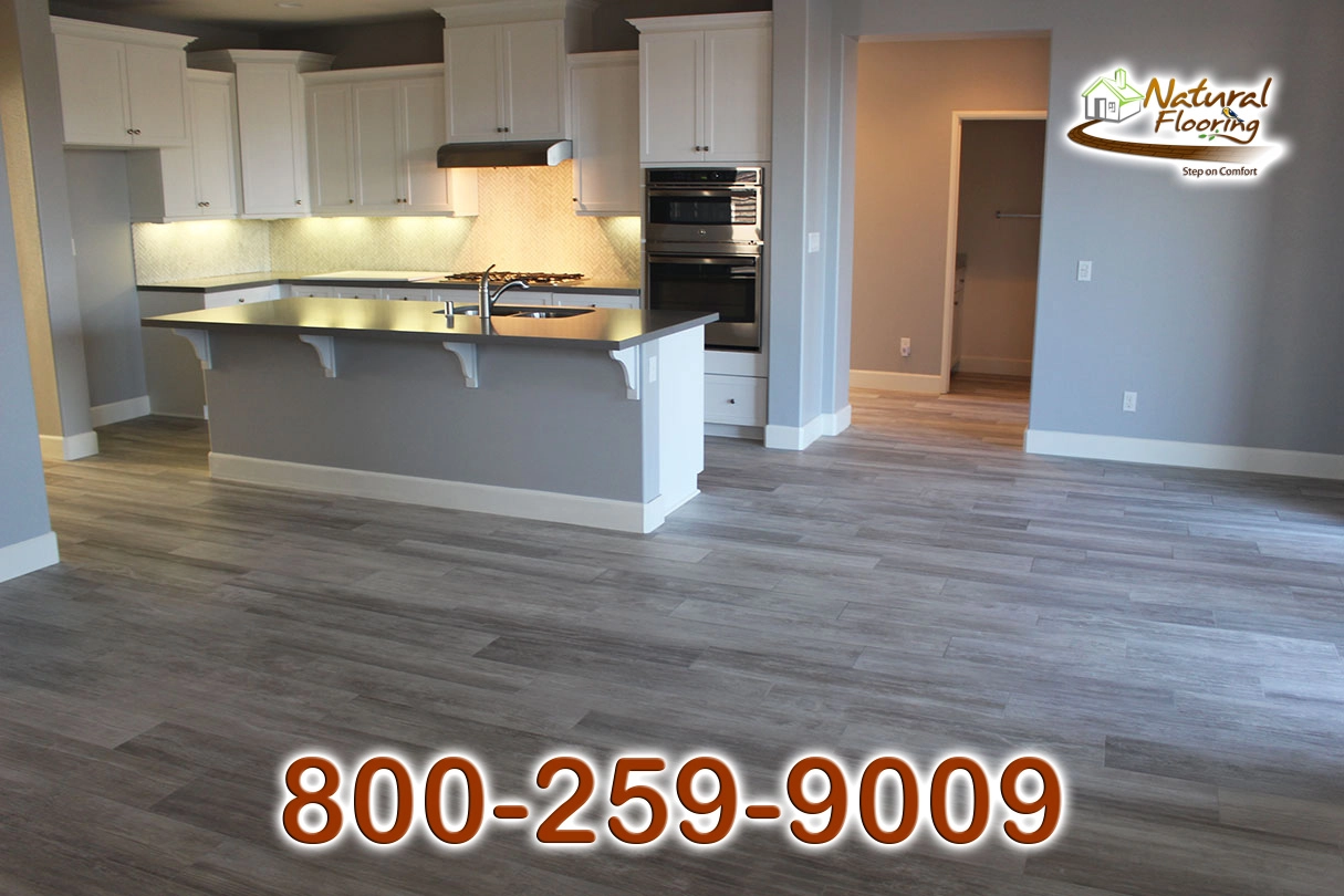 Light Gray Wood Plank Tile Floor