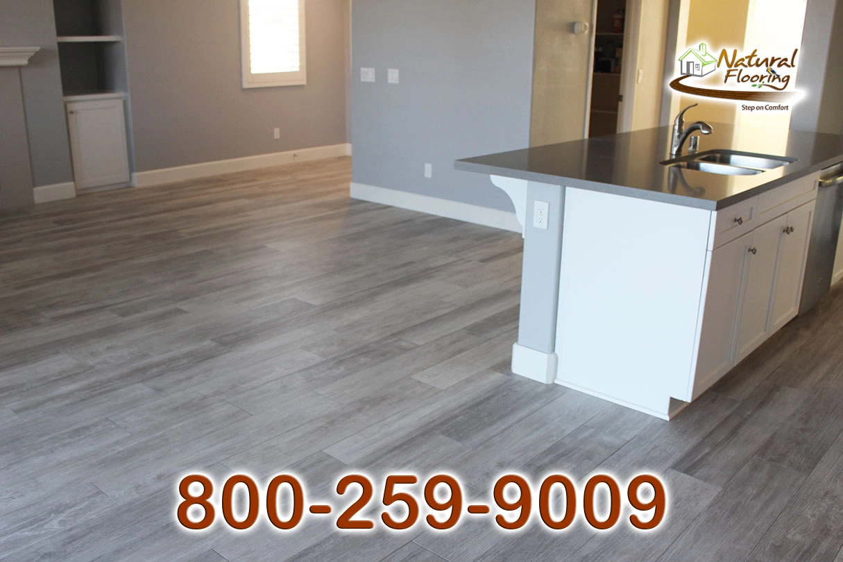 Light Gray Wood Plank Tile Floor
