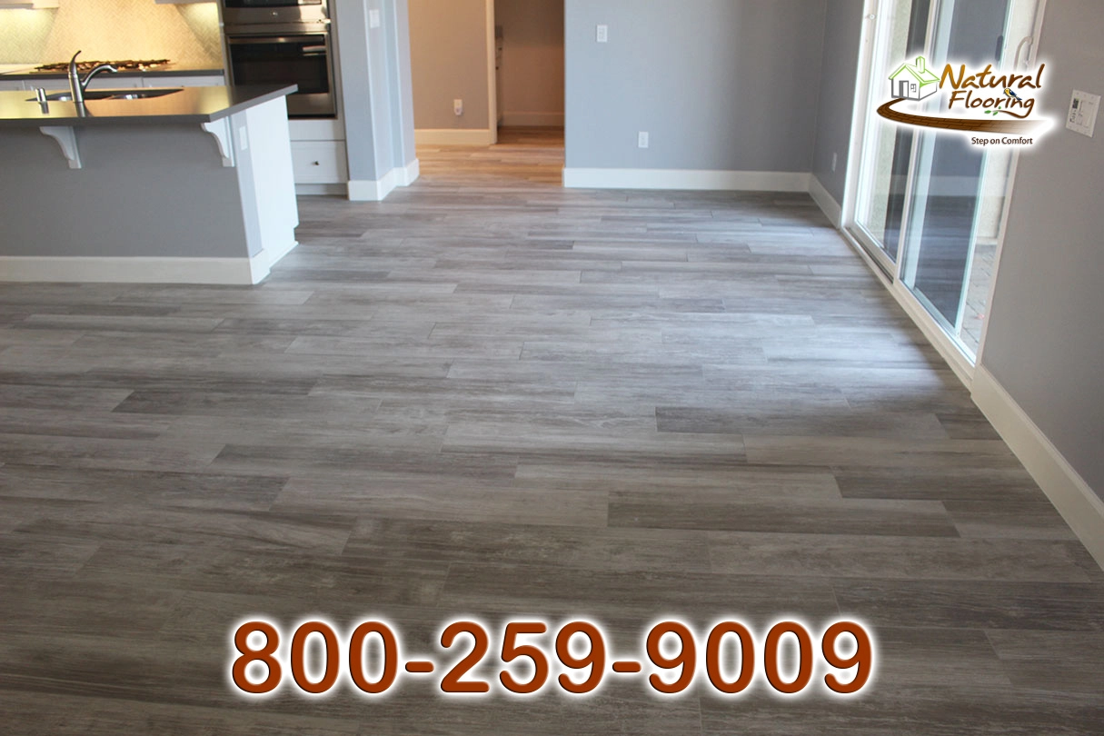 Light Gray Wood Plank Tile Floor