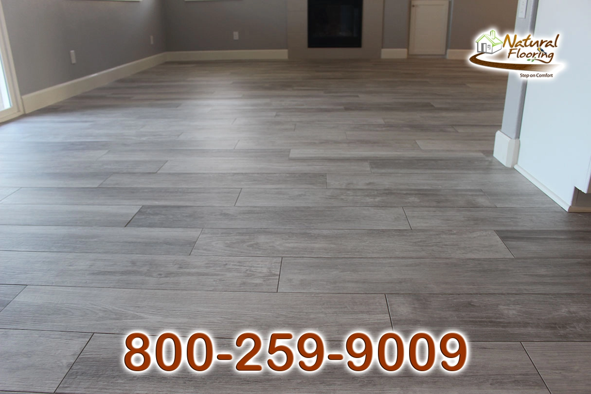 Light Gray Wood Plank Tile Floor