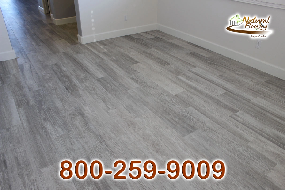 Light Gray Wood Plank Tile Floor
