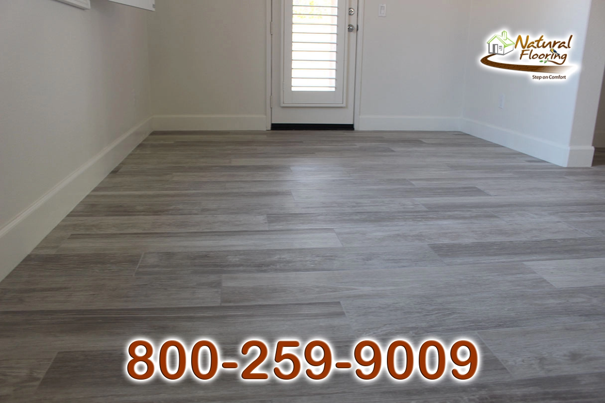 Light Gray Wood Plank Tile Floor