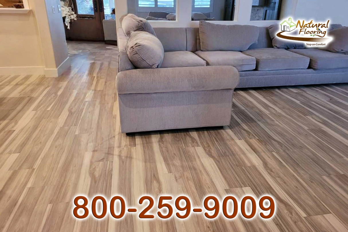 Living Room Hickory Wood Like Tile Plank Floor