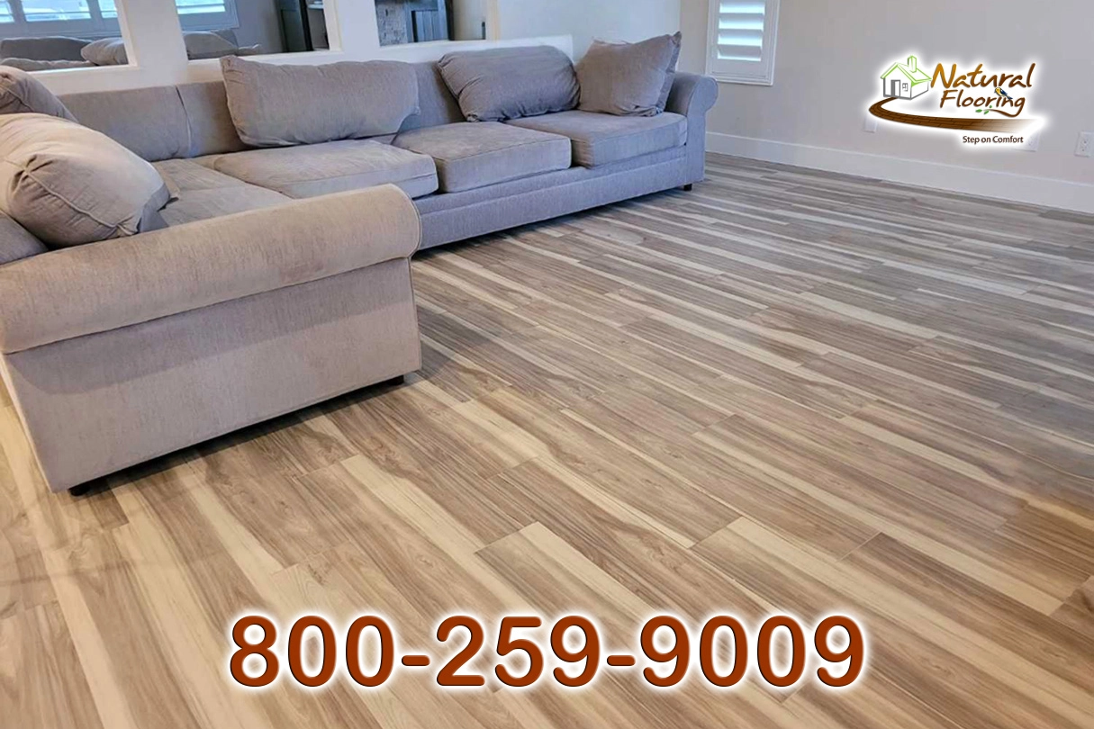 Living Room Hickory Wood Like Tile Plank Floor