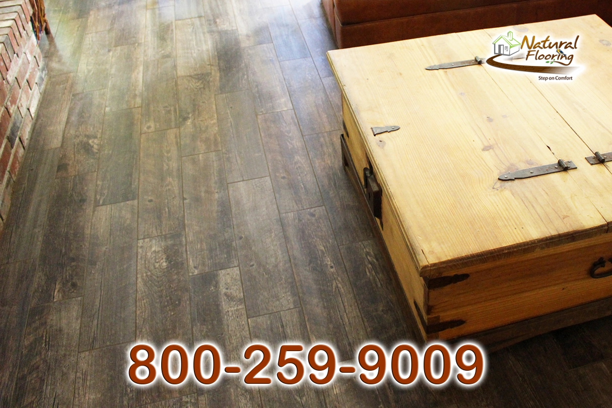 Character Oak Wood Like Plank Tile Floor