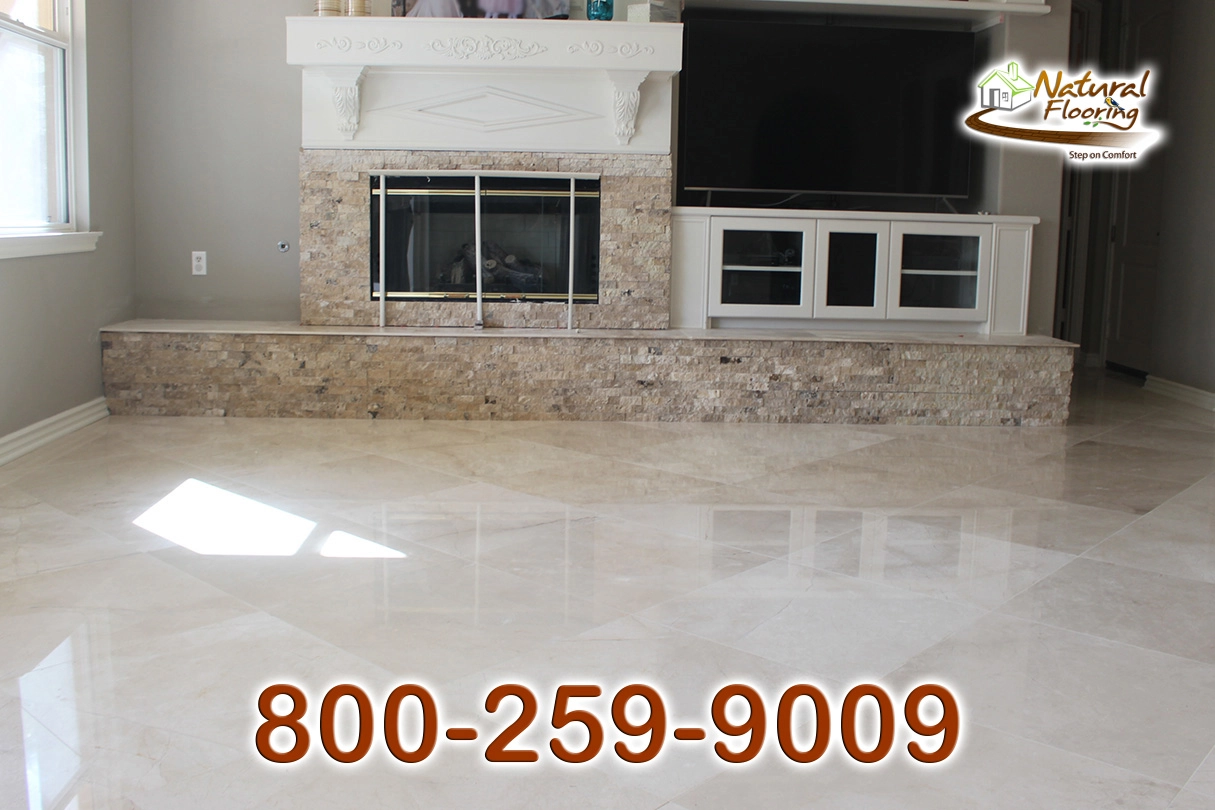 Diagonal Glossy Marble Floor