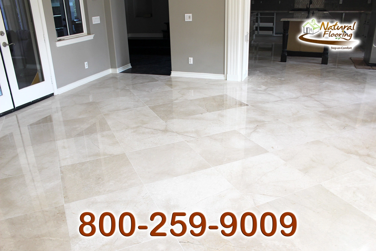 Diagonal Glossy Marble Floor