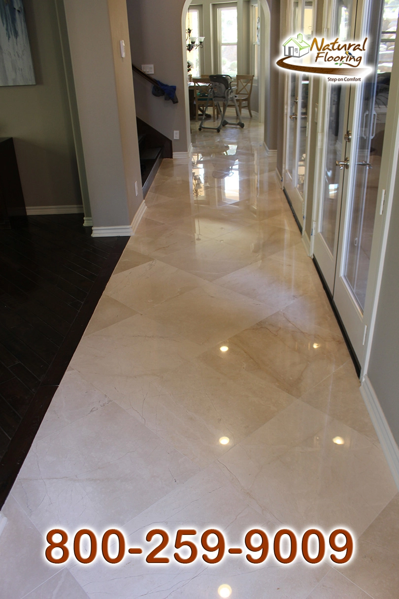 Diagonal Glossy Marble Floor