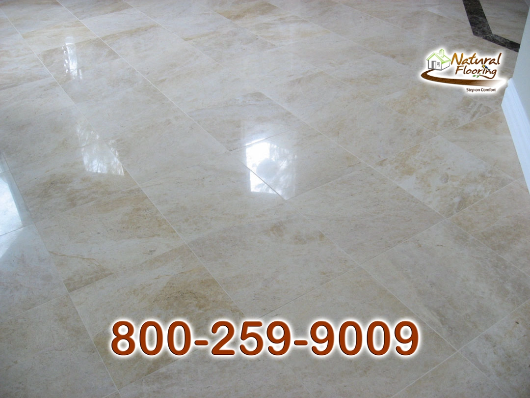 Diagonal Glossy Marble Floor