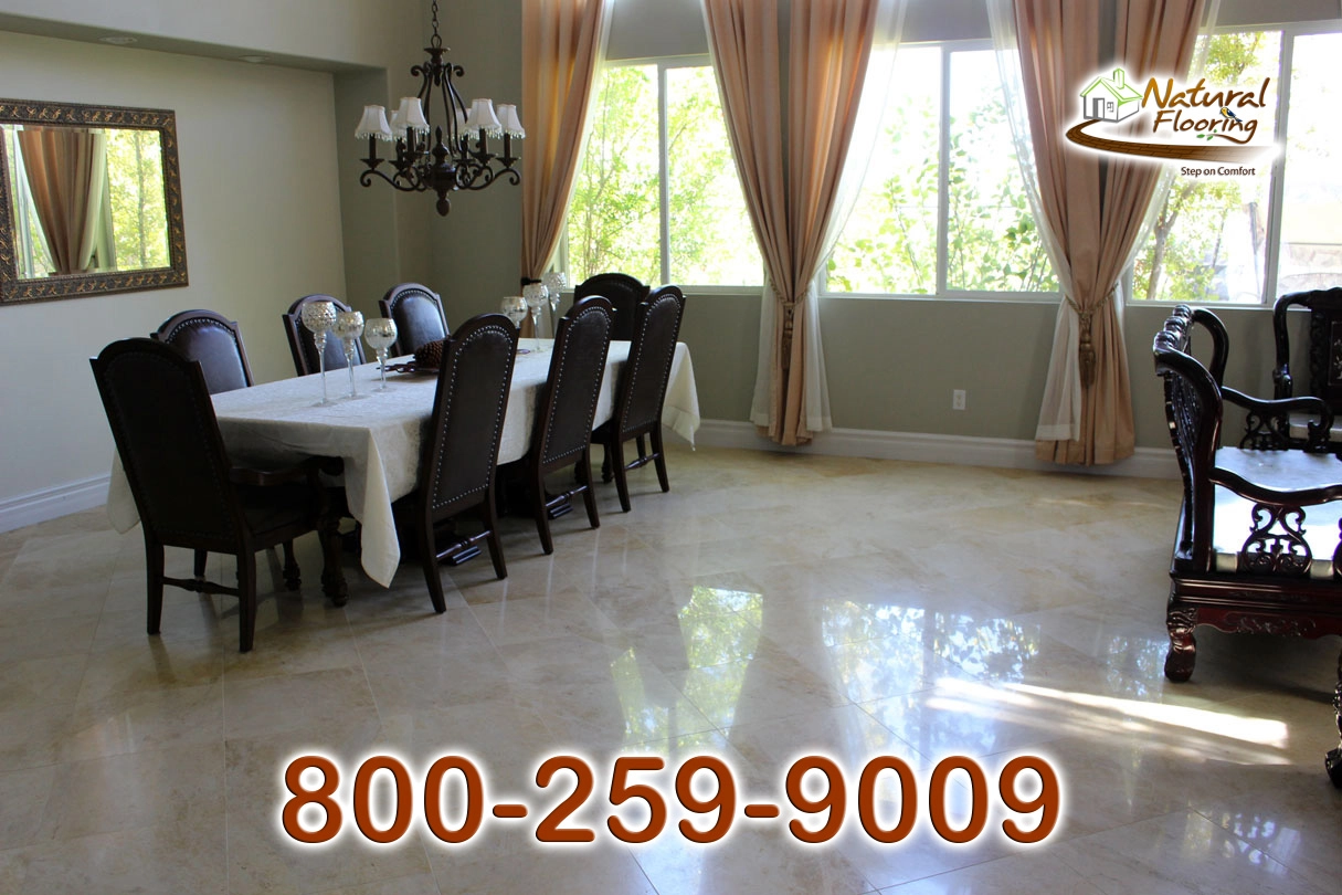 Diagonal Glossy Marble Floor