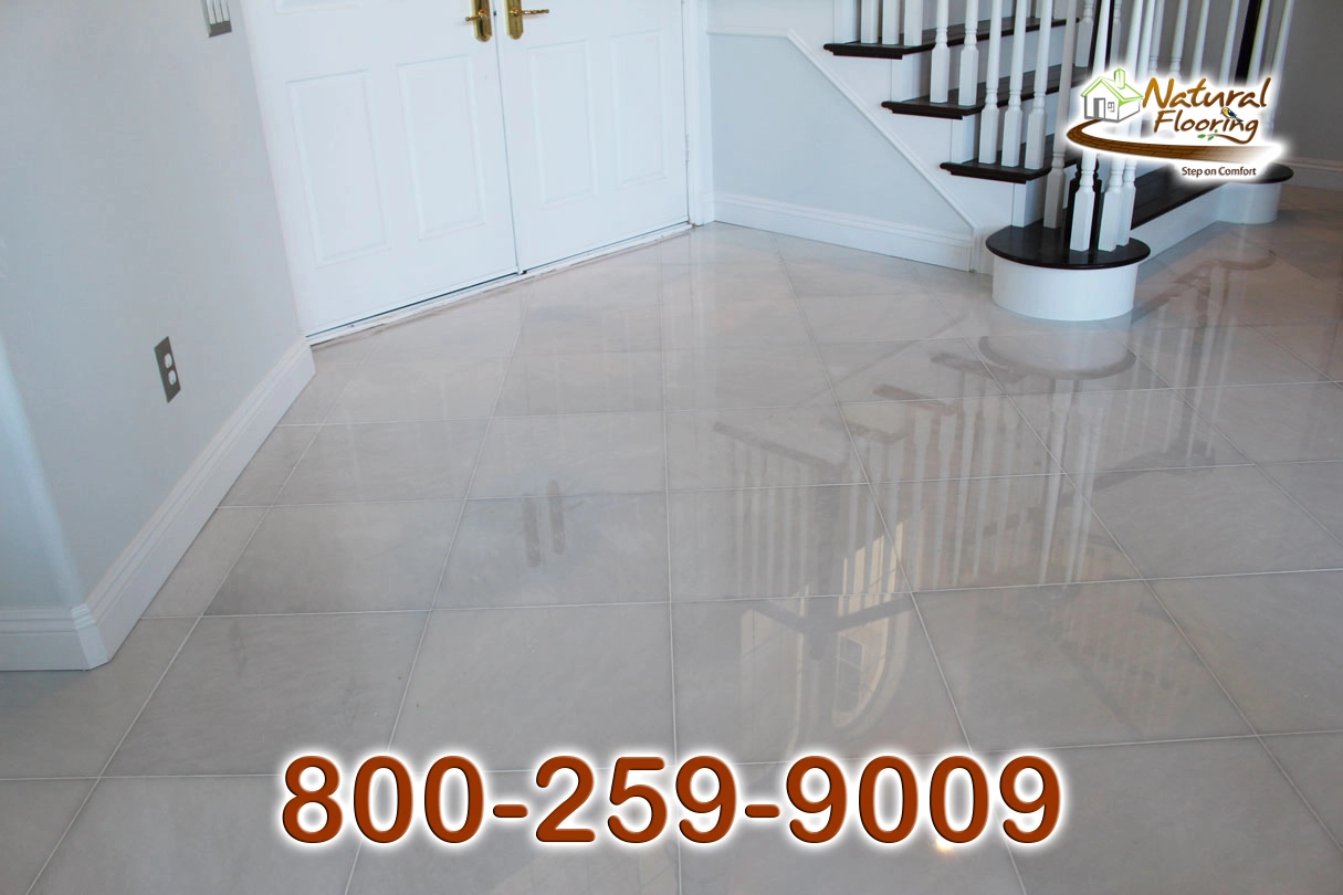 Diagonal Glossy Marble Floor