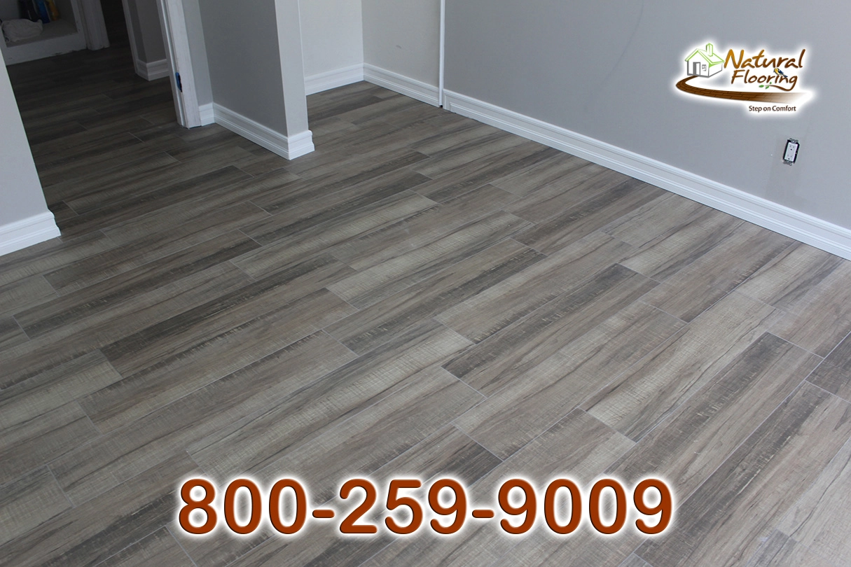 Oak Light Brown Tile Floor