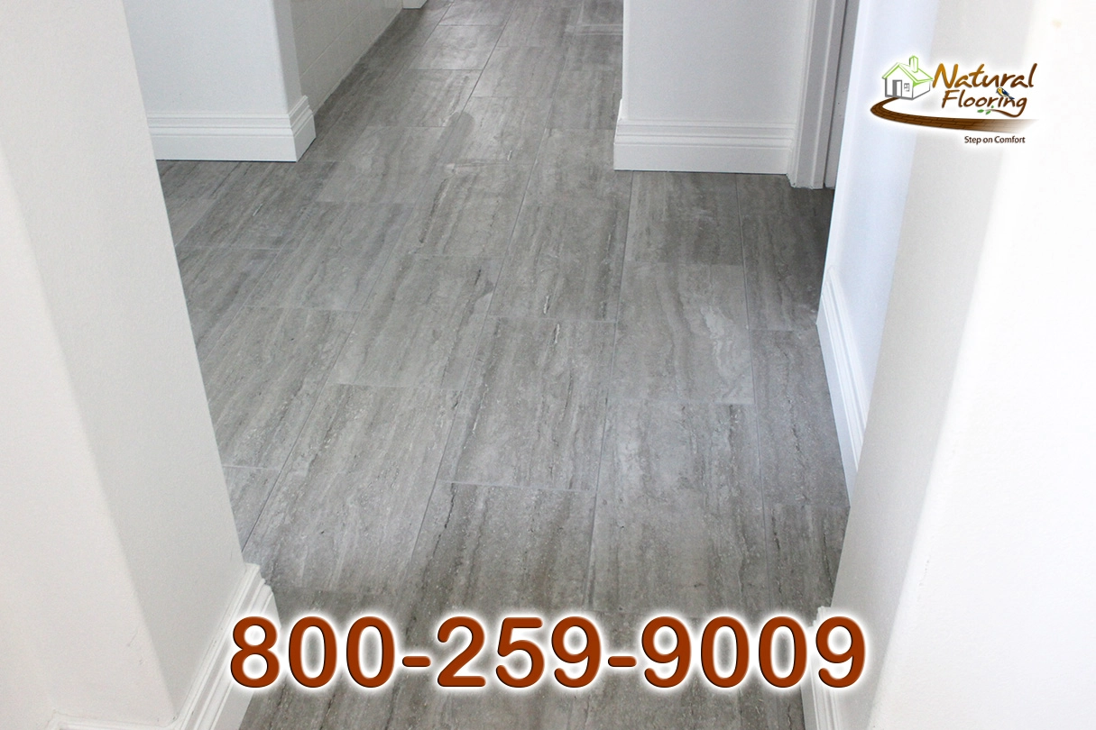 Porcelain Rectified Gray Tile Floor