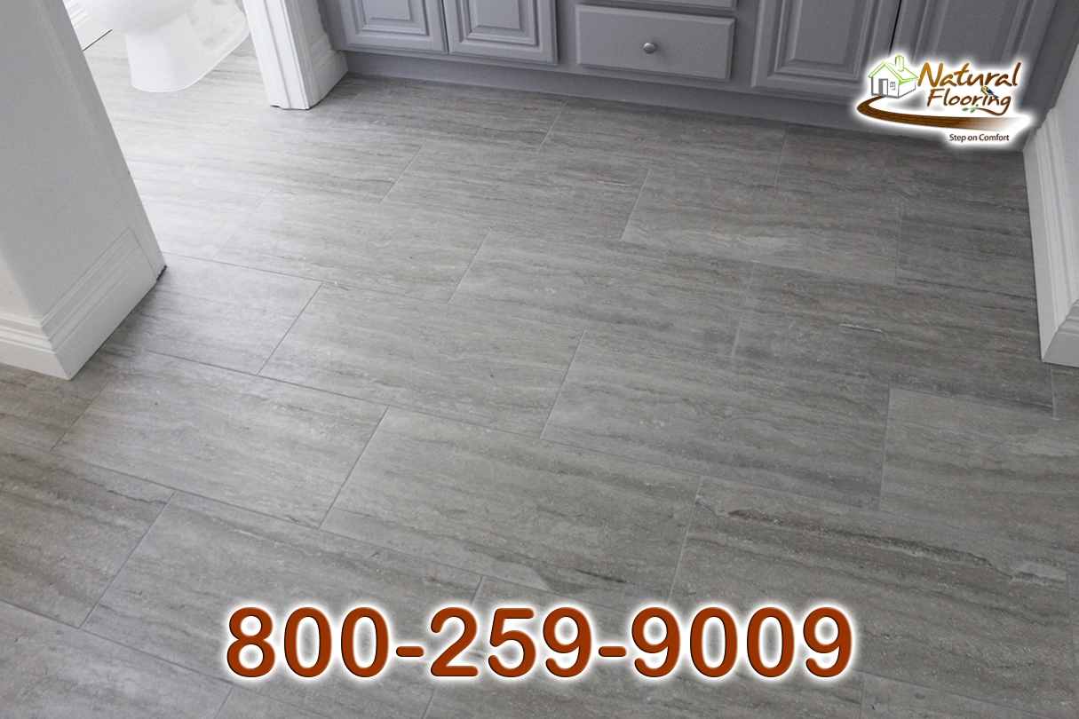 Porcelain Rectified Gray Tile Floor