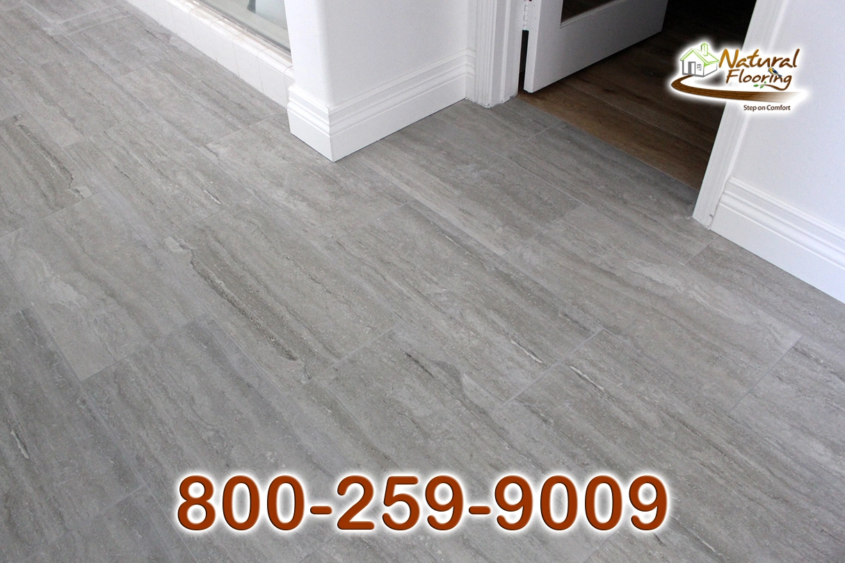 Porcelain Rectified Gray Tile Floor
