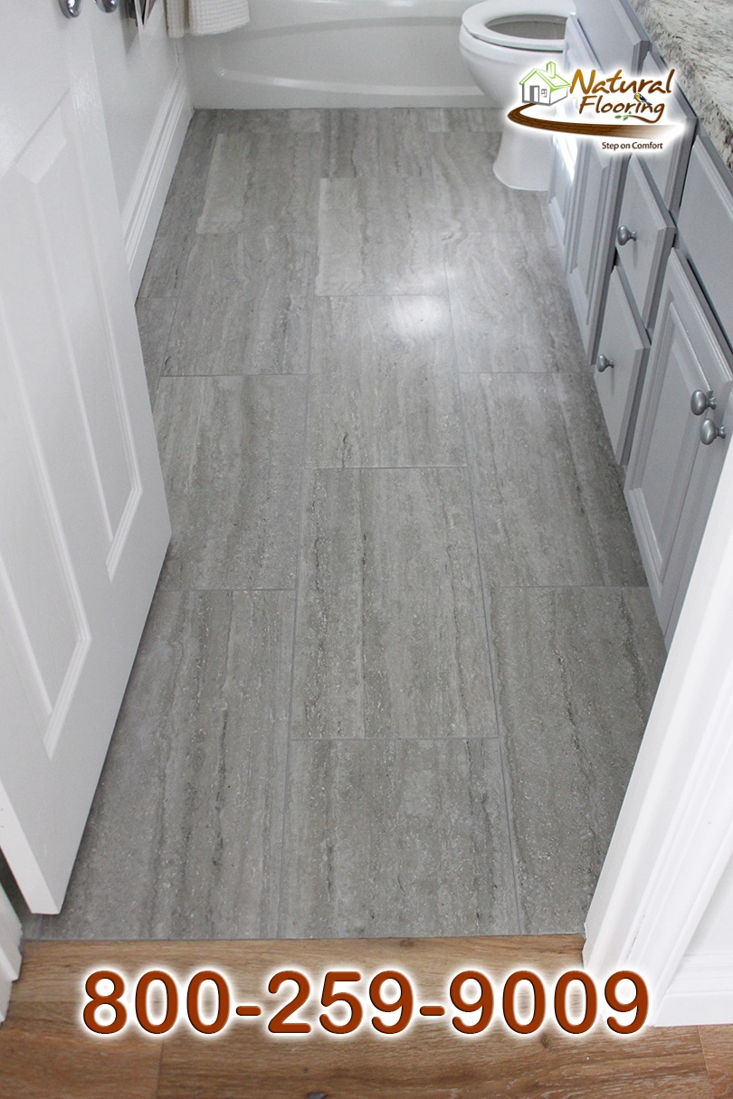 Porcelain Rectified Gray Tile Floor