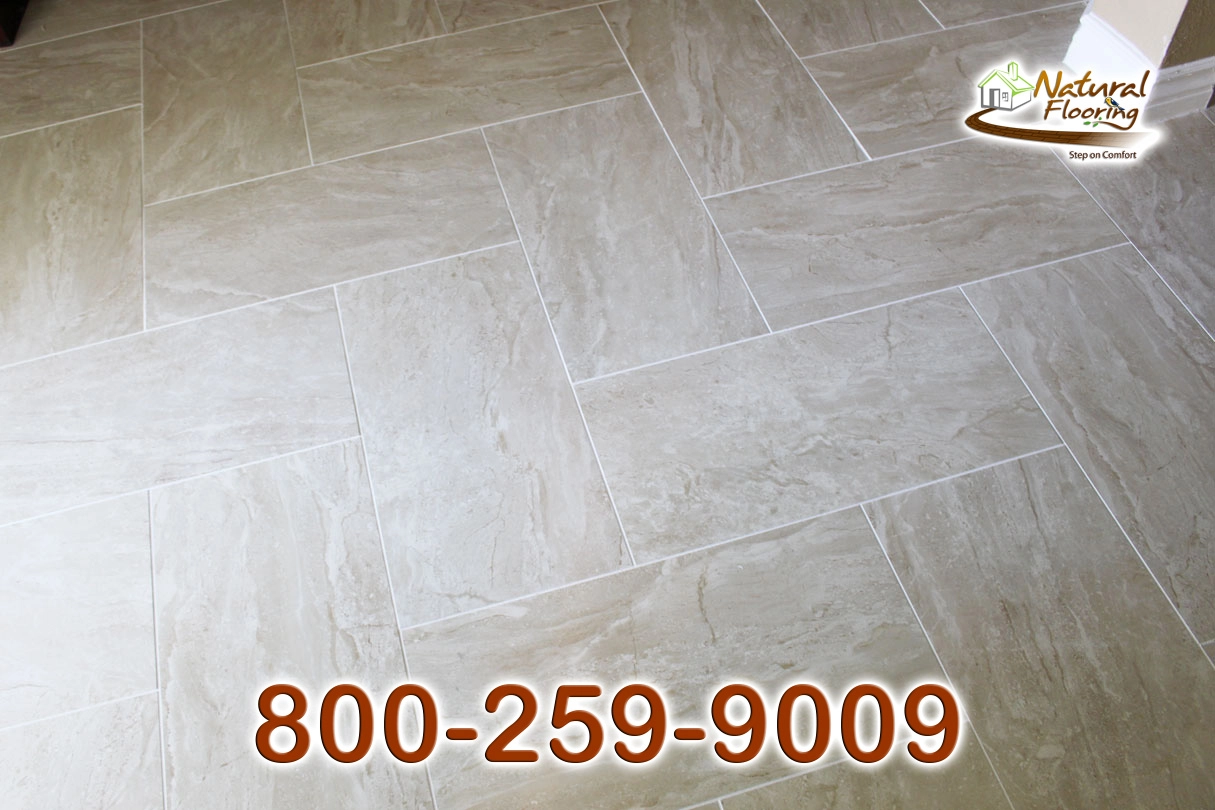 Rectangle Herringbone Tile Floor